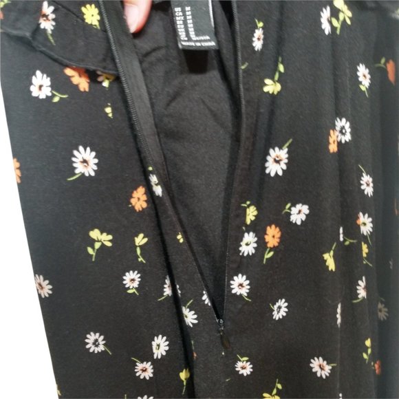 Forever 21 Floral Ruffle Slit Maxi Dress Size Med - Picture 10 of 12